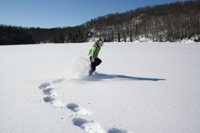  Walk com SnowShoes e Bastonicini
